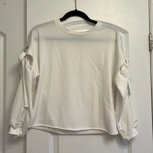SHEIN white top with sleeve detail